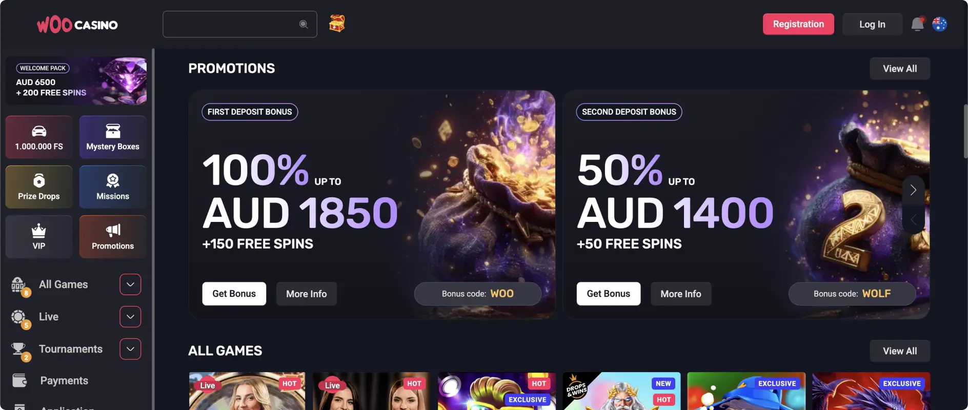 WooCasino Games